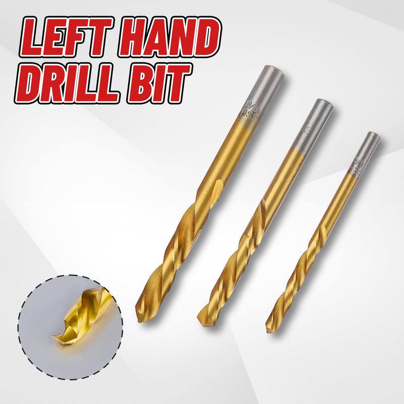 14 Pieces Screw Extractor Set, 35# Cr-Mo & 6542 HSS Steel Cobalt Left Hand Drill Bits Set for Removing Stripped Screws and Broken Bolts Ez Out Screw Extractor Set Broken Bolt Extractor Kit Standard Kit-14PCS