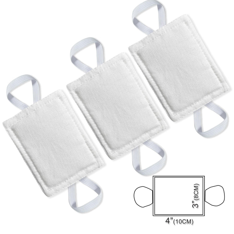 Door Latch Cover Baby Door Silencer Cushion for Slamming, Quiet Lock Cover Closer Durable Material for Light Sleeper Nursery Children - 4x3 inches, White, 3 Pieces