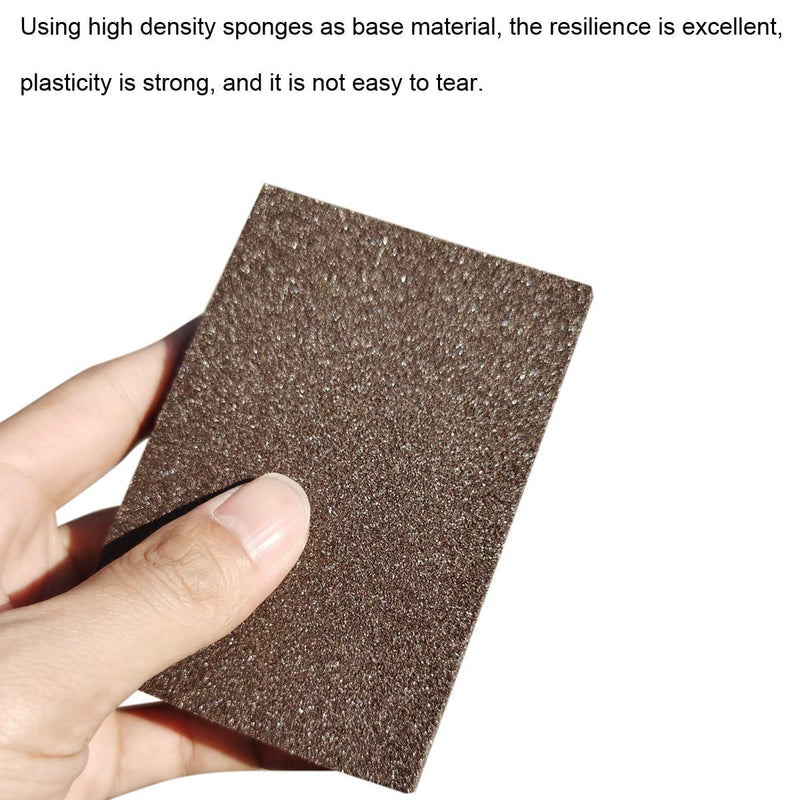 10 Pack 80 Grit Sanding Sponge, Washable and Reusable Sanding Blocks Great for Pot Brush Pan Brush Sponge Brush Glasses Sanding Wood Sanding Metal Sanding (80 Grit-10 Pack) 80 Grit-10 Pack
