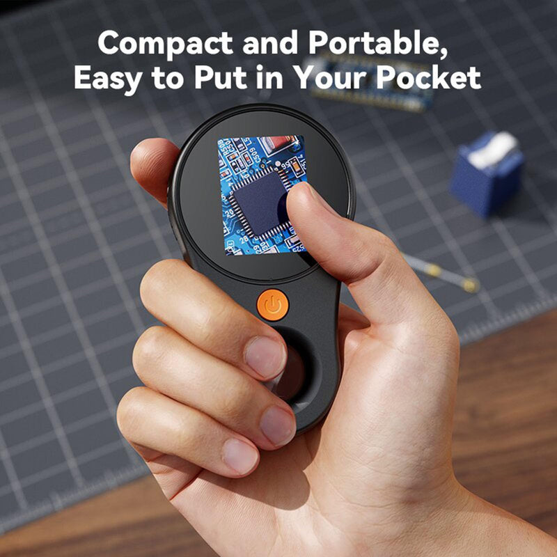 Pocket Microscope, 500X Magnification Handheld Digital Microscope Portable 2MP 1920x1080P for Observation for Kids Adult (Black)