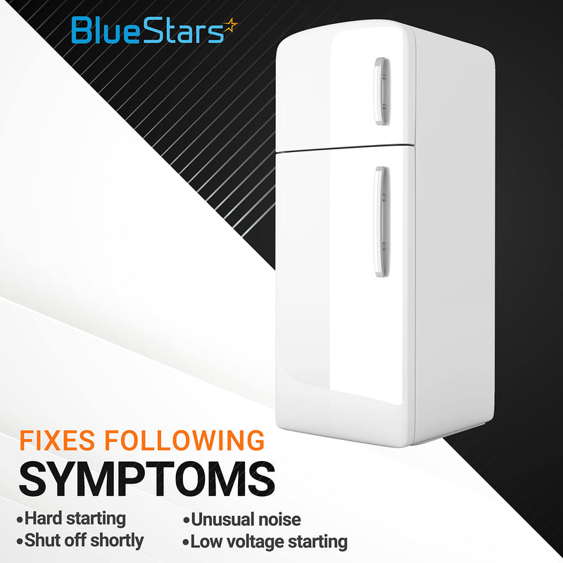 BlueStars Ultra Durable RCO210 3 in 1 Hard Start Capacitor Replacement - RSC Series Solid State Relay Overload & Start Capacitor Combination - 1/3-1/2 H.P. 115VAC