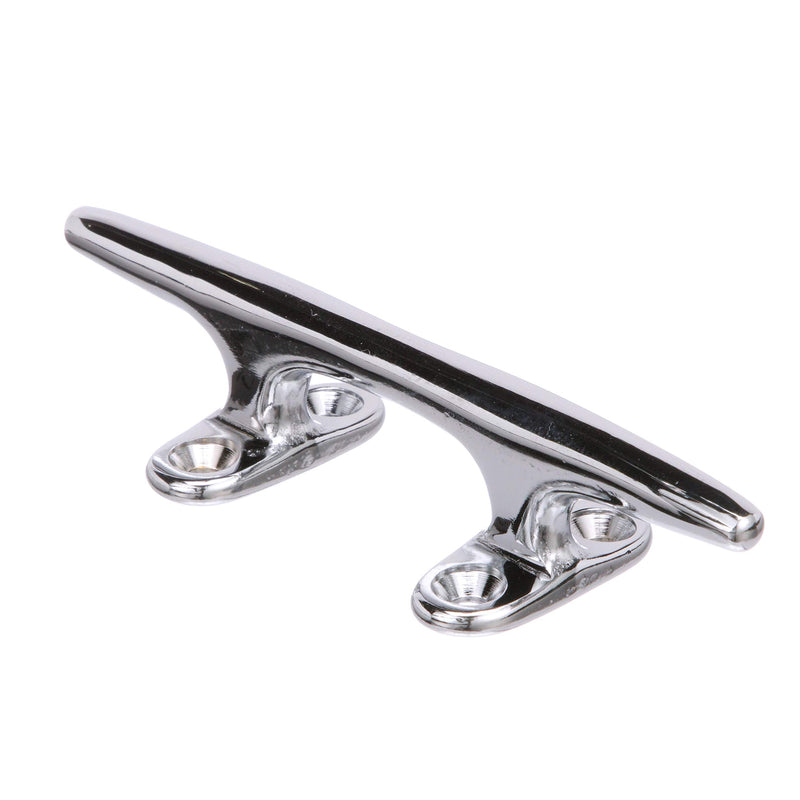 Seachoice Hollow Base Yacht Cleat, Chrome-Plated Cast Brass, Various Lengths 8 In. Long