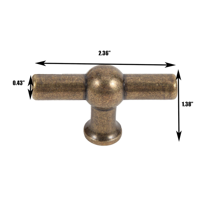 10 Pack Gold Cabinet knobs,Gold T Shape Pull,Brass Cabinet pulls,Heavy Duty Drawer pulls,T Shape pulls (Modern, Gold, T Shape pulls) Modern