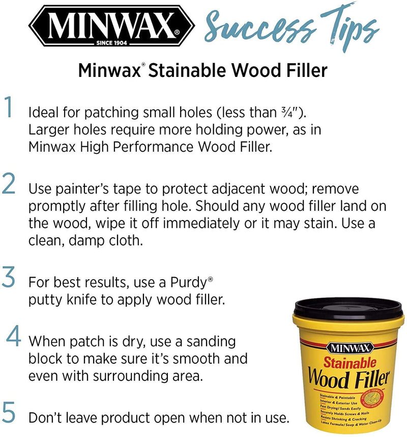 Minwax 42852000 Stainable Wood Filler, 6-Ounce - New