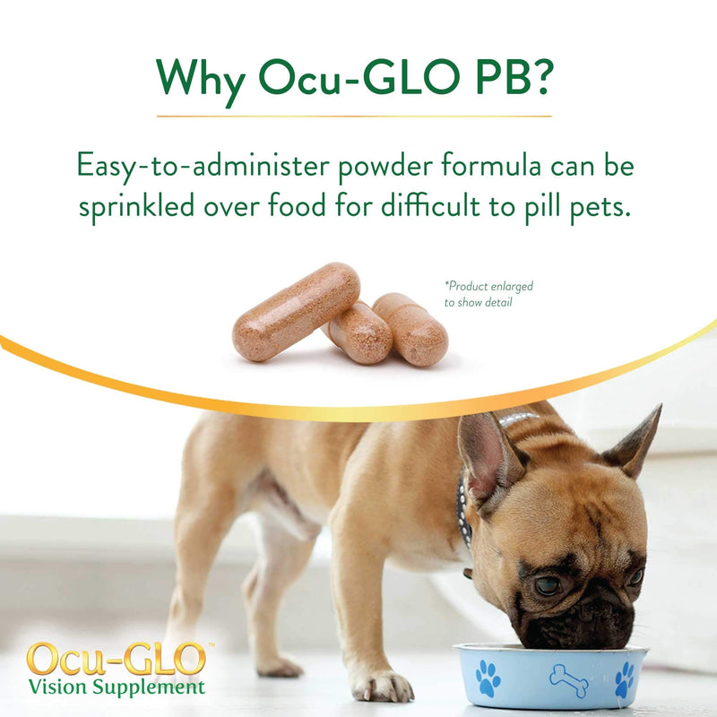 Ocu-GLO PB Vision Supplement - Easy to Administer Powder Blend with Lutein, Omega-3 Fatty Acids, Grape Seed Extract and Antioxidants to Promote Eye Health Small Dog & Cats - PawsPlanet Australia