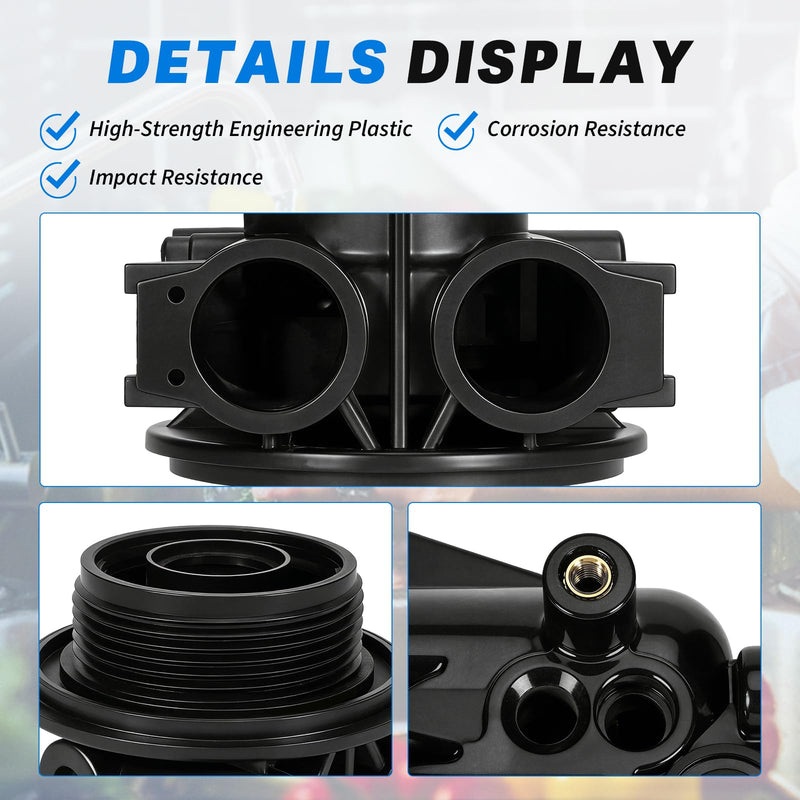 61400-12 Downflow Valve Body Assembly 1 inch Dist. Compatible with Pentair Fleck 5600 Water Softener Valve,Replacement Old Part Number 14449 Lower Valve Body