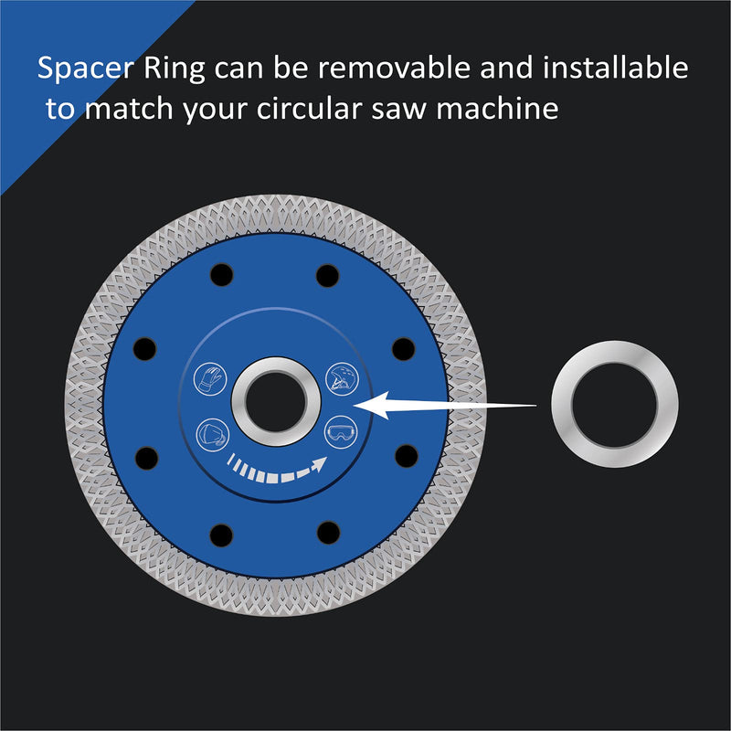 GoYonder Diamond Blade 7 inch Super Thin Diamond Saw Blade, Tile Blades 7" for Cutting Porcelain Tiles, Granite Marble Ceramics (7"-Blue) 7"-Blue