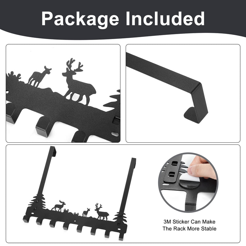 Over Door Clothes Hanger Shower Room Towel Hook Hanger Over Door Hooks Black 8 Hooks 1