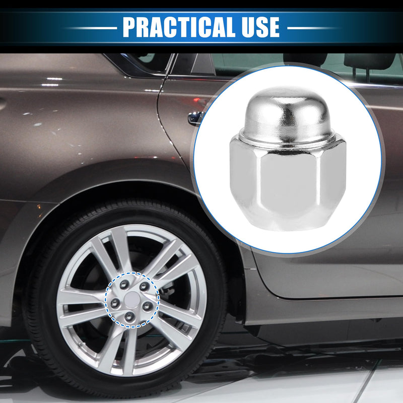 20 Pcs Wheel Lug Nuts Compatible for Nissan Altima Murano for Infiniti G20 I30 M35, Durable M12 x 1.25 Carbon Steel Silver Tone Tire Lugnuts 20