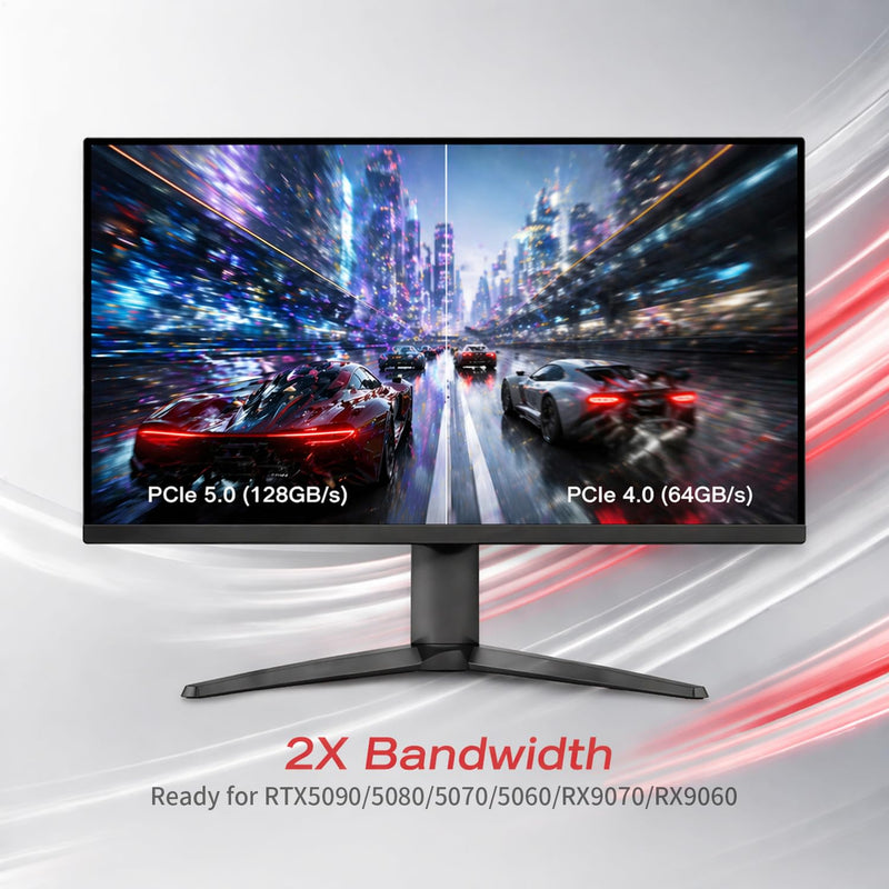 PCIe X16 GEN5 Right Angle Riser Cable PCIe 4.0 and 5.0 with GPU Vertical Mount Bracket for RTX4090,RTX5090D, RX7900XT, RX9070 ATX (16cm GEN5 Black Bracket V3) 16cm GEN5 Black Bracket V3