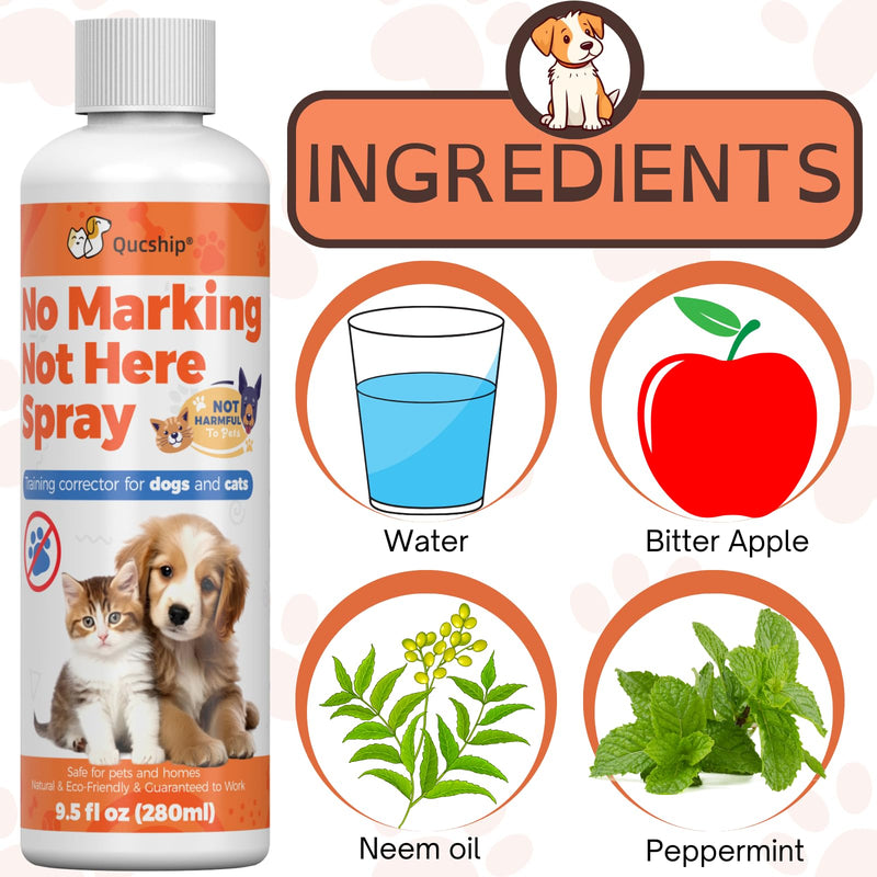 8oz Innovative Spray to Stop Dogs from Urinating Indoors - Not Here Dog Spray - Effective Dog Stay Away Spray for Training 8.0 Fl Oz