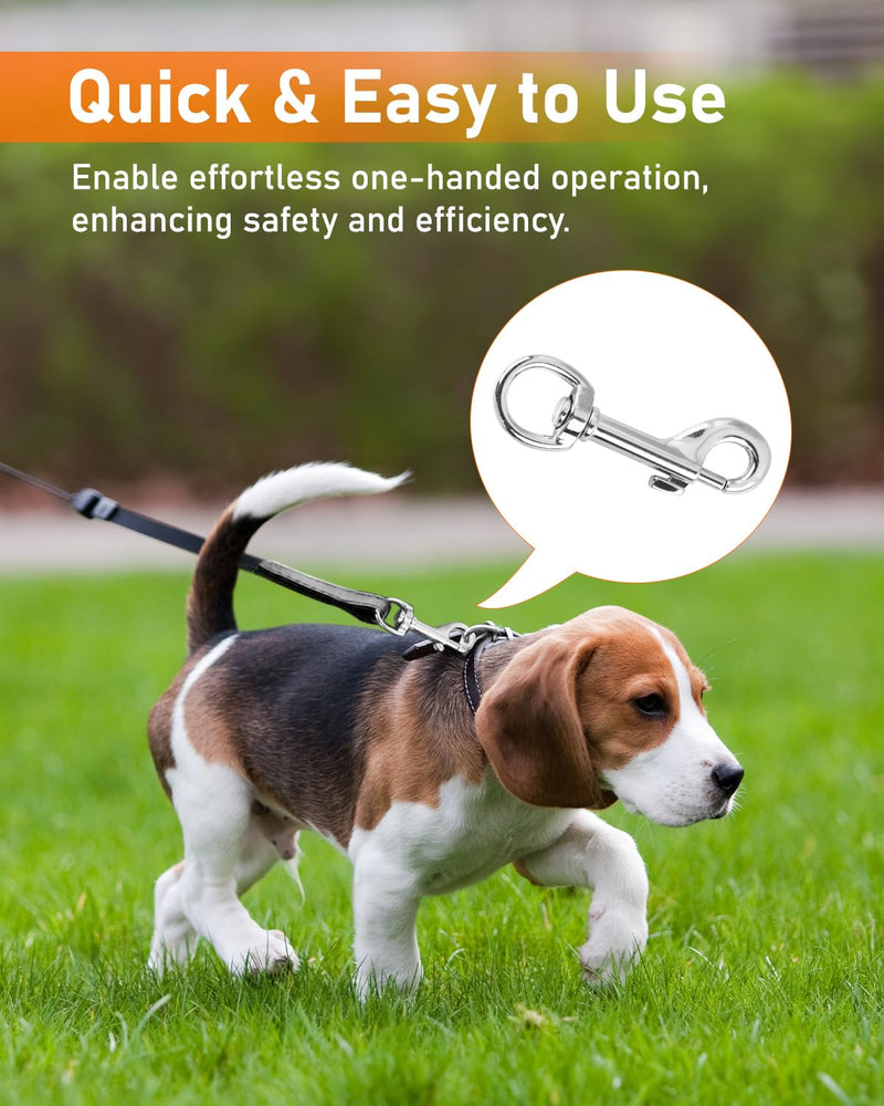 30 Pcs Swivel Snap Hooks for Dog Leash, Heavy Duty 2.75" Swivel Clip Clasp Single Ended Swivel Clip, Multipurpose Bolt Snap for Keychain Camera Strap Linking Pet Leash (Classic,0.57") Silver 2.75"