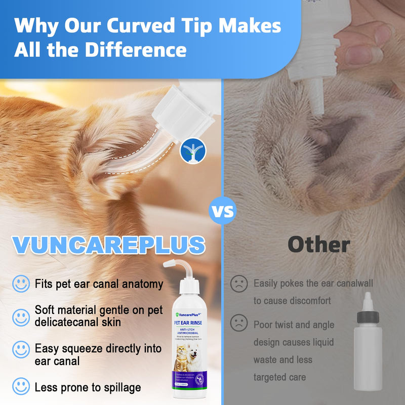 Pet Care Bundle - Probiotic Dental Water Additive & Antimicrobial Ear Rinse for Dogs & Cats