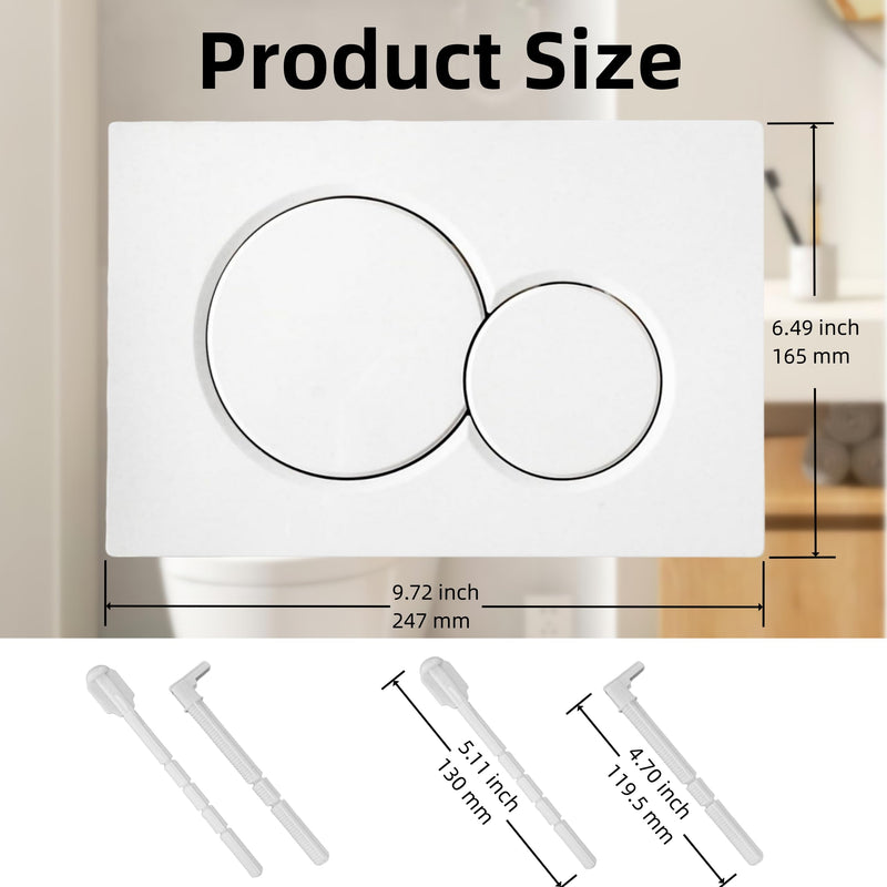 Banhey Dual Flush Actuator Plate, Compatible with Geberit 115.770.46.5. Replacement Parts for Concealed Cistern Toilet Repair (White) White