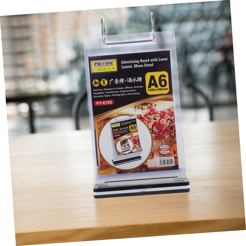 Poster Sign Holder Tabletop Bar Display Flip Menu Holder Desktop Display Stand Sign Picture Holders Flip Menu Stand Flip Sign Holder Poster Holder Paper Holder A4 Pvc Dining Table