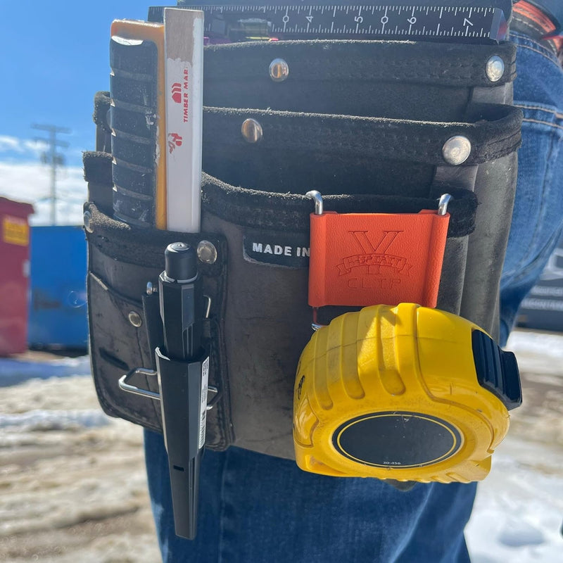 YM Carpenter MK2 Y-Clip Toolbelt Attachment - Add-On Storage Clips for Tool Belts, Holds Tape Measure, Hammer, Impact Driver, Nail Gun – Durable Universal Fit Black