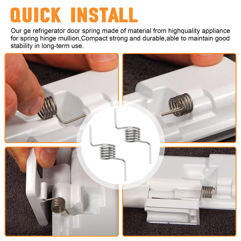 WR01X11052 Fridge Door Spring Hinge Mullion Fits for GE Refrigerator Door Spring Replacement Equipment PS6011724,3031611,GFE28GYNBFS,YE18JSLGFSS (2PCS)