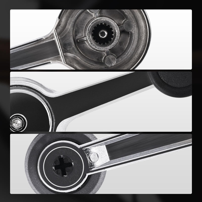 A-Premium Driver or Passenger Side Window Crank Handle Compatible with Jeep Wrangler 1987-1991, Cherokee 1974-1983, Grand Wagoneer 1984-1991, J10 1974-1988, J20 1974-1988, Wagoneer 1974-1983, Chrome