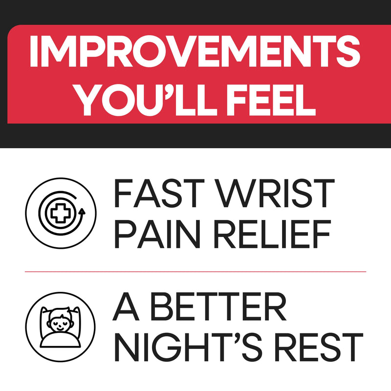 Carpal Tunnel Wrist Brace | Night Wrist Support Guard | Wrist Splint & Hand Brace | Carpal Tunnel Syndrome & Wrist Tendonitis Pain Relief with Forearm Compression | For Men & Women (Left Wrist Brace) Fits Most Left