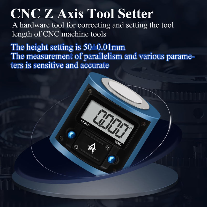 Electronic Z Axis Zero Setter,Digital Height Pre-Setter,Z Axis Pre Setting Device Positioning Tool,CNC Machining Center Blade Adjuster,for CNC Lathe,Milling Machine,Drilling Machine