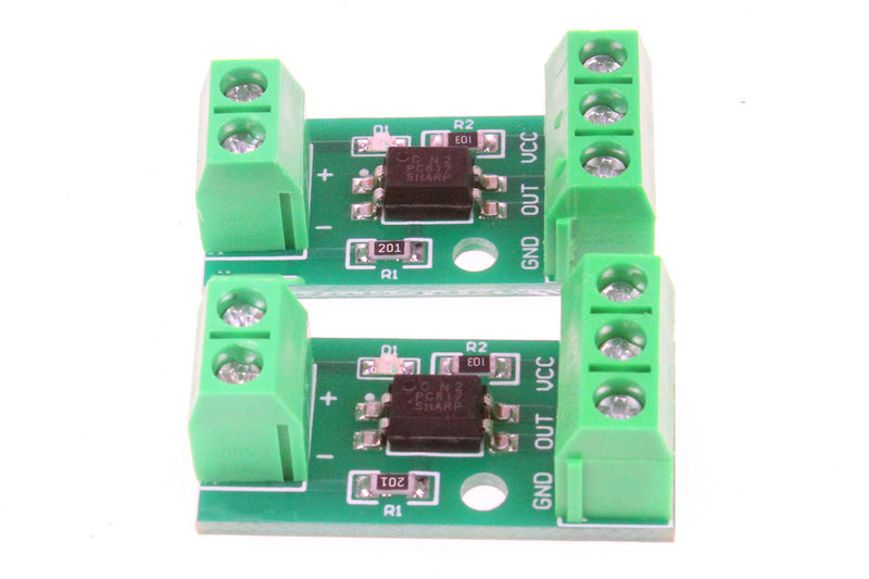 NOYITO 1-Channel PC817 Optocoupler Isolation Module Optoelectronic Isolator Signal Isolation and Anti-Interference 3-5V 12V 24V (Pack of 2) (12V)