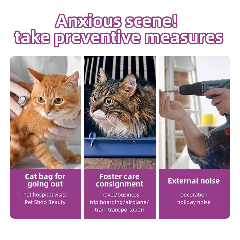 Cat Calming Pheromone Spray Kit Feline Calm Pheromones Vet Recommended Drug-Free Anxiety Relief for Multi-Cat Homes,Stops Scratching & Urine Marking,60-Day (120ML) 120ML