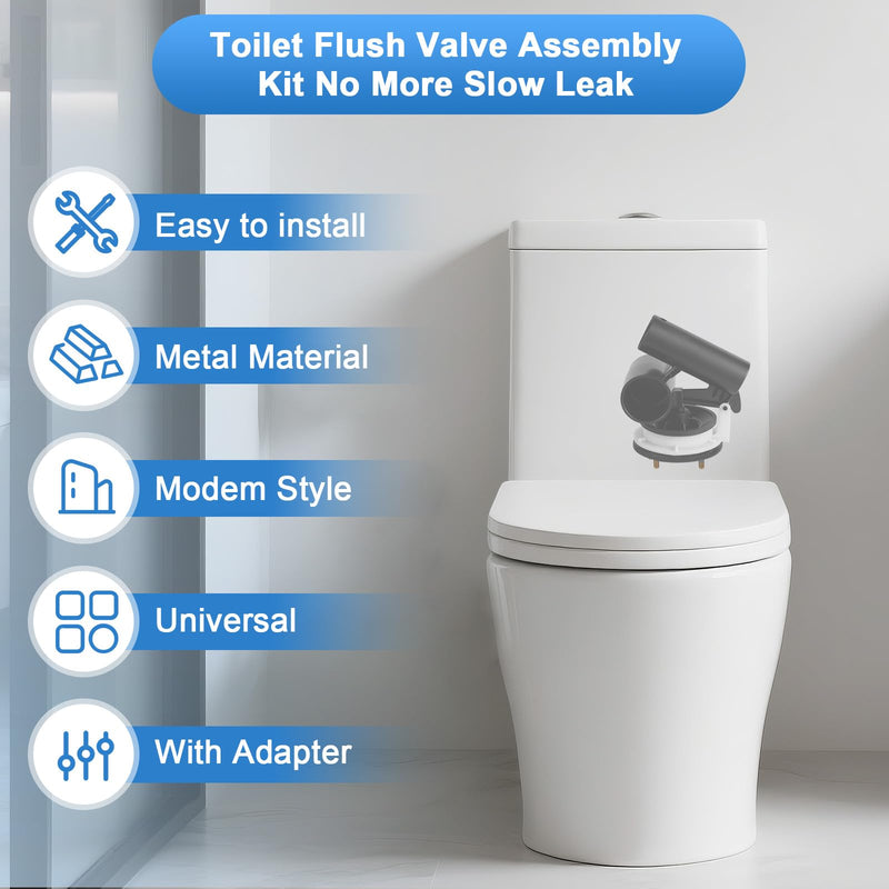 047107-0070A Toilet Flush Valve Assembly, Compatible with American Standard 3161-Series Toilet Flush Valve Flapper Replacement Kit, Fits for One Piece Toilets
