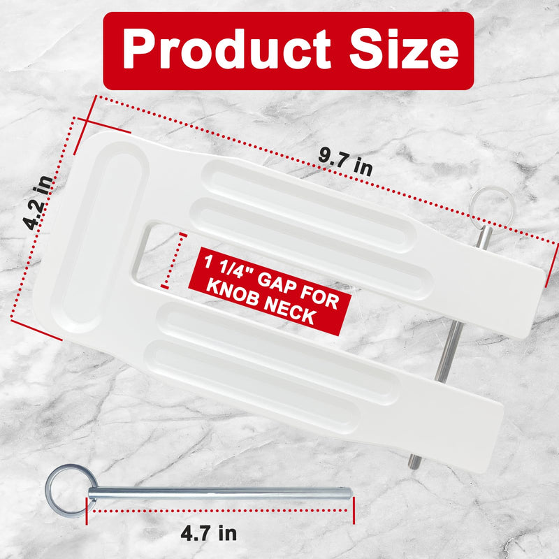 French Door Lock Childproof | Adjustable Double Door Reinforcement Lock for French Doors Home Security | Add High Security to Prevent Home Unauthorized Entry | Unibody Aluminum Construction White