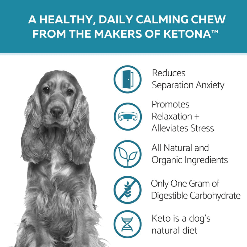 Ketona Daily Calming Chews with Hemp for Dogs, Natural Duck Flavor, Healthy Chewable Supplements That Promote Calming and Relaxation, Natural and Organic Ingredients – 120 Count - PawsPlanet Australia