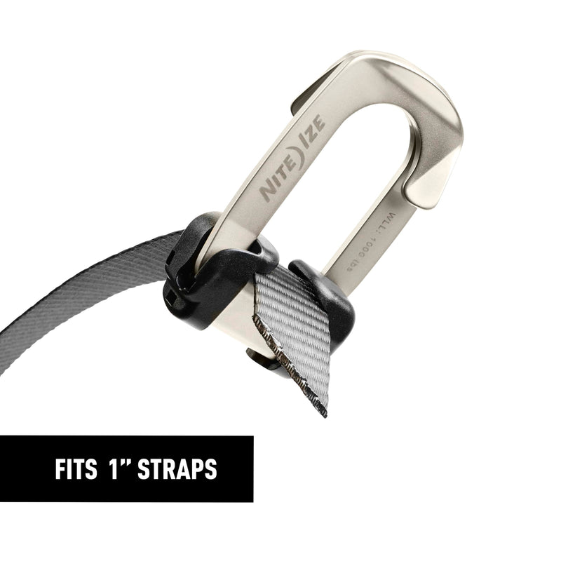Nite Ize CamJam HookLock Strap Hook - Spring-Actuated Tie Down Hook - Corrosion-Resistant Hook & Tempered Steel Cargo Fastener - Heavy-Duty Load Securing for 1-Inch Straps - Large (2 Pack)