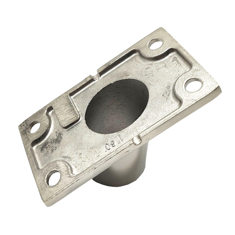 60 Degree Boat Deck Handrail Rail Fitting Rectangular Base 316 Marine Grade Stainless Steel for 1" Tube 2 Pack