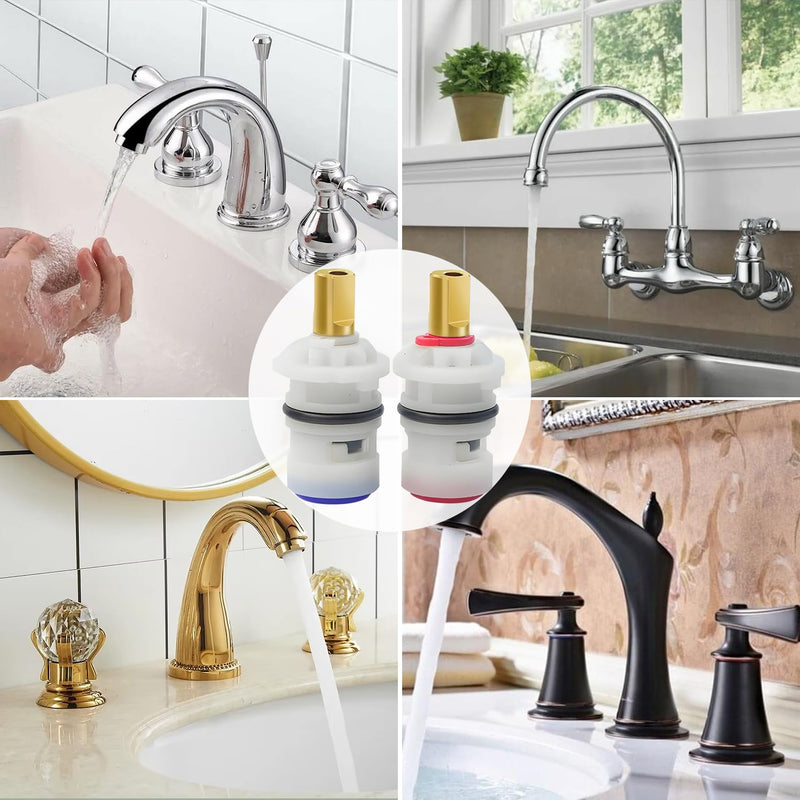 Faucet Cartridge Replacement, Ceramic Stem Disc Faucet Cartridges, Hot Plastic Ceramic Stem for Delta, Glacier Bay, Danze
