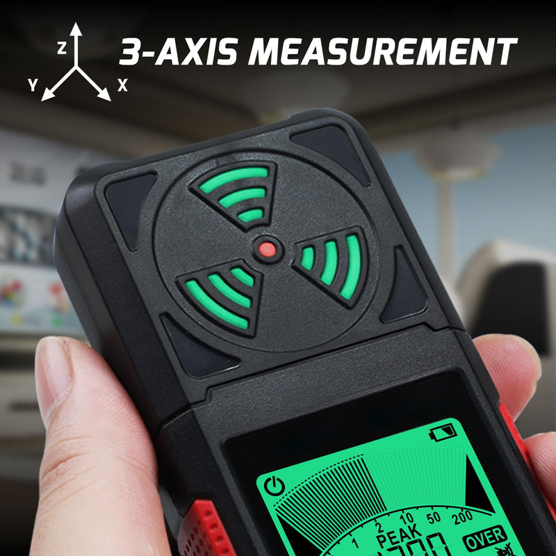 3-in-1 EMF ELF RF Meter, AC Electric Magnetic Radiation Field Detector Portable EMF Meter RF Detector for EF/RF/MF/WiFi Signal/Microwave, Emf Radiation Meter Suitable for Home, Office, Ghost Hunting