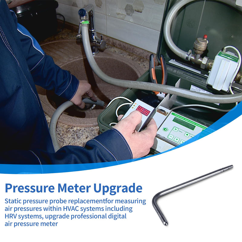 304 Stainless Steel Static Tube Pressure Probe Fit for Perfect-Prime AR1890 and AR168 Professional Digital Air Pressure Meter（PT1301）