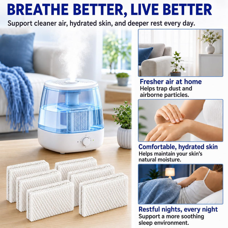 6 Pack WF813 Humidifier Filter Replacement Compatible with Equate Eqwf813