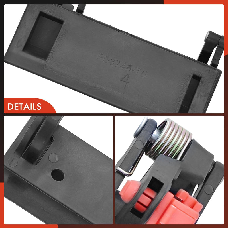 A-Premium Tailgate Handle Liftgate Latch Handle Compatible with Ford Explorer 1998-2001, Explorer Sport 2001, Windstar 1995-1998 & Mercury Mountaineer 1998-2001, Smooth Black, Replace# F58Z-7843400-A