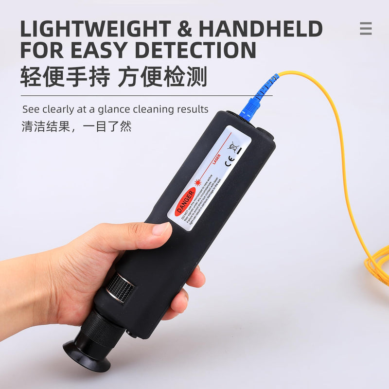 Fiber Optic Jumper Equipment Magnifying Glass Optical Connector SC/LC/FC end face Inspection Probe Handheld Fiber Optic Microscope 200X