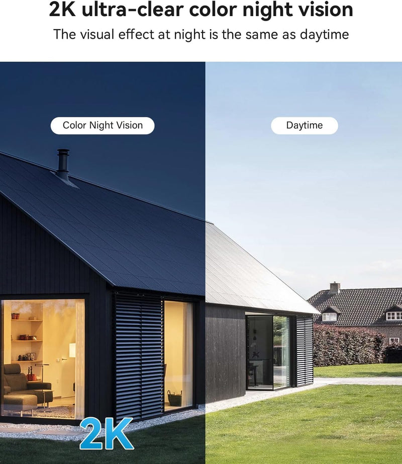 Jennov 4G LTE Cellular Solar Security Camera Wireless Outdoor, No WiFi Need Camera Home Security, 2K Color Night Vision, 360° PTZ, PIR Motion Detection, 2-Way Talk, IP65 Waterproof, Built-in SIM Card