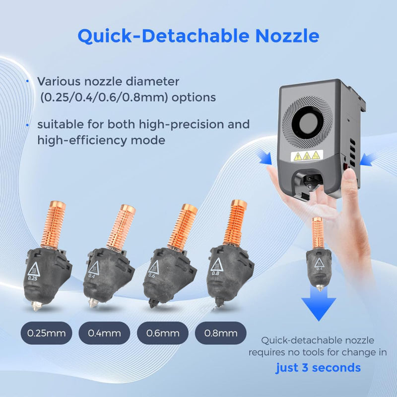 Nozzle Assembly for AD5M / AD5M Pro 3D Printer Max 280℃ High Temperature & High Flow Nozzle for Adventurer 5M / 5M Pro 0.4 Nozzle