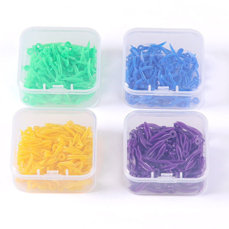 Windplus Dental Wedges, 400pcs Dental Plastic Wedge Disposable Fixing Wedge with Hole, Dental Sectional Matrix Wedges, Dental Add-on Wedges, Teeth Interproximal Wedges. (Green S) Green S