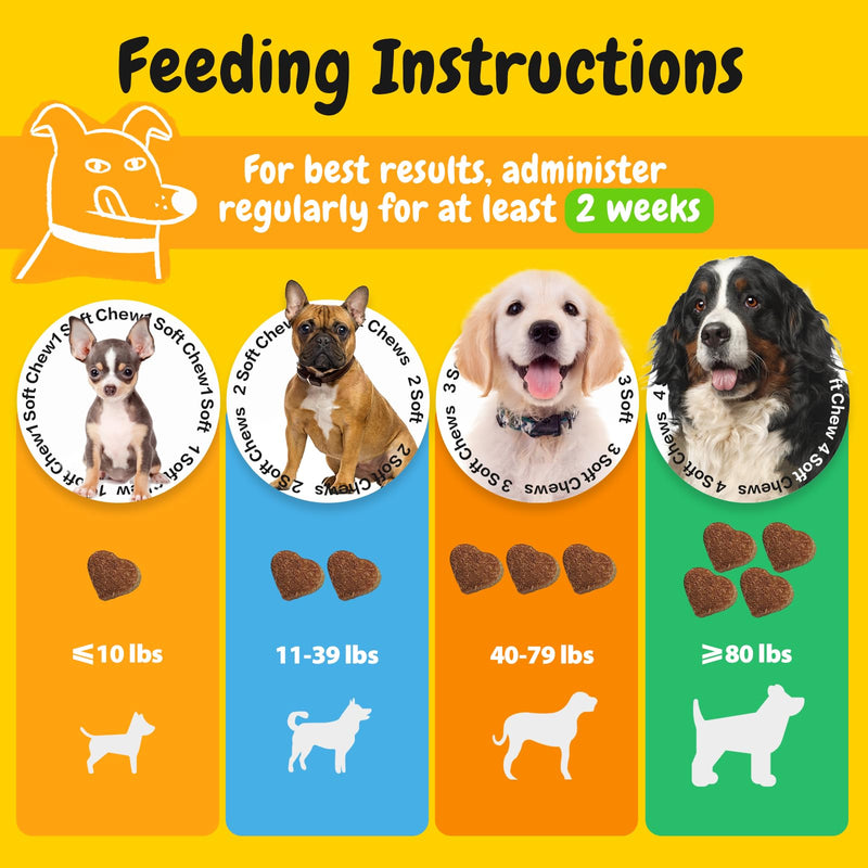 PENPEN Dog Allergy Relief Chews, Dog Itching Skin Relief, Omega 3 for Dogs Itch Supplement, Relieve Seasonal Allergy, Provide Immune Support (Peanut Butter Chews, 180ct) 180 Chews