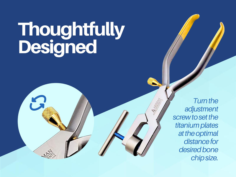 Bone Morselizer Bone Mill Crusher with Titanium Plates Dental implant Bone Grafting