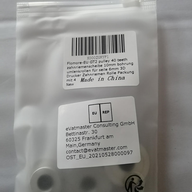 Timing Belt Pulley 40 Teeth 10mm Bore for 3D Printer CNC 6mm Width Belt Pack of 4 (Wrench Included) 40 teeth bore 10mm width 6mm