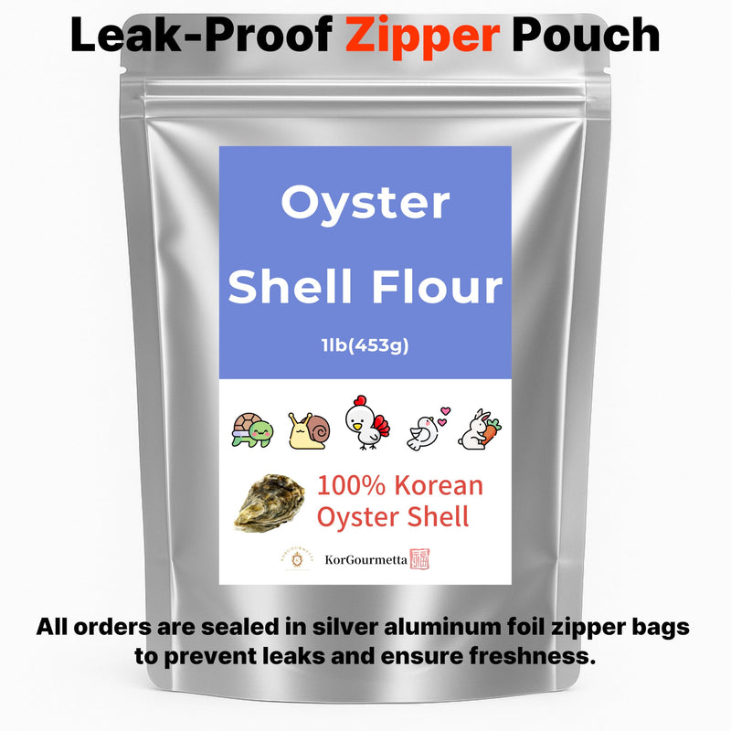 | Oyster Shell Flour 1lb – Finely Ground Calcium Material for Chickens, Ducks, Birds, Reptiles, Amphibians, and More – Crushed Oyster Shell Alternative | 굴껍질가루 (1lb) 1 Pound (Pack of 1)