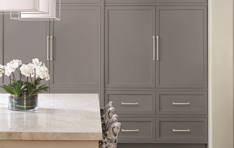 Amerock | Appliance Pull | Satin Nickel | 8 inch (203 mm) Center to Center | Mulholland | 1 Pack | Drawer Pull | Drawer Handle | Cabinet Hardware 8 in (203 mm) Center-to-Center