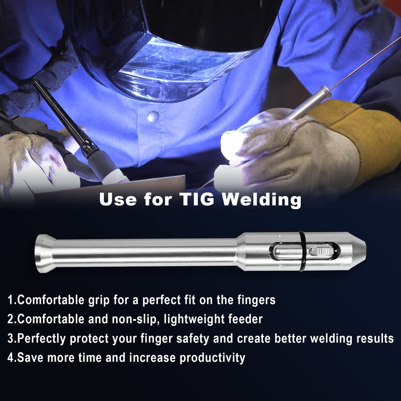 TIG Pen Finger Feeder Welding Rod Holder, Welding Wire Pencil Filler TIG-Pen Welding Feed Stick Holder Weld Filler Metal Tool 1.0-3.2mm (1/32''-1/8'')