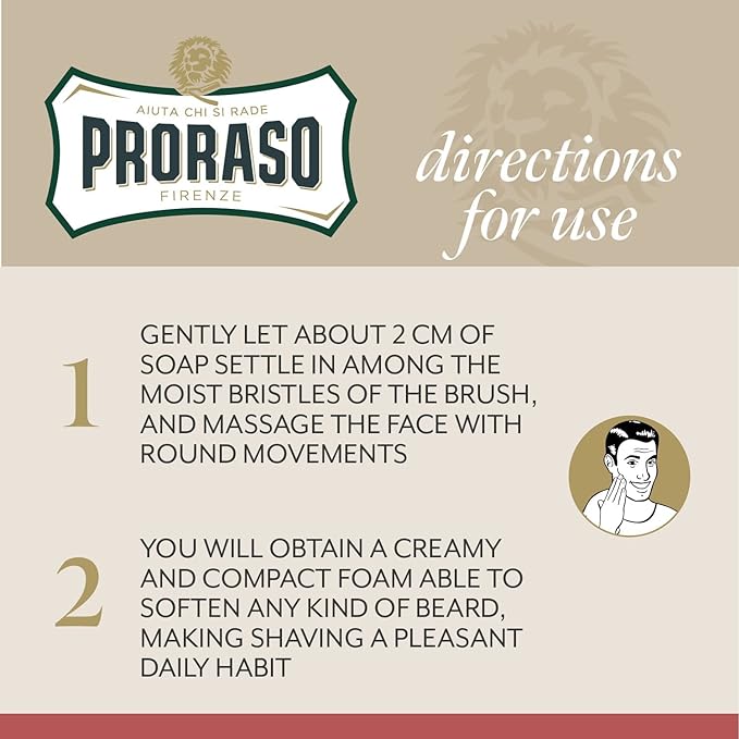 PRORASO PRORASO Shaving Cream Nourish Shaving Men's Shaving Foam Sensitive Skin Sandalwood Made in Italy 150ml 1 piece (x 1) - NewNest Australia
