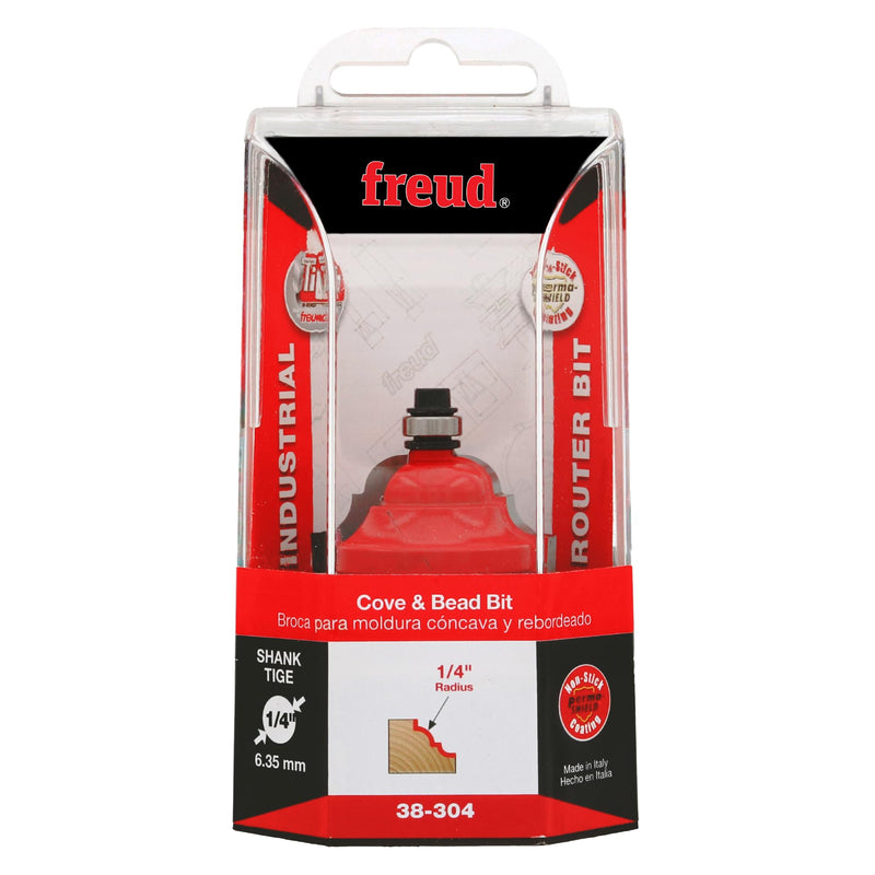 Freud 38-304: 1-9/16" (Dia.) Cove & Bead Bit with 1/4" Shank