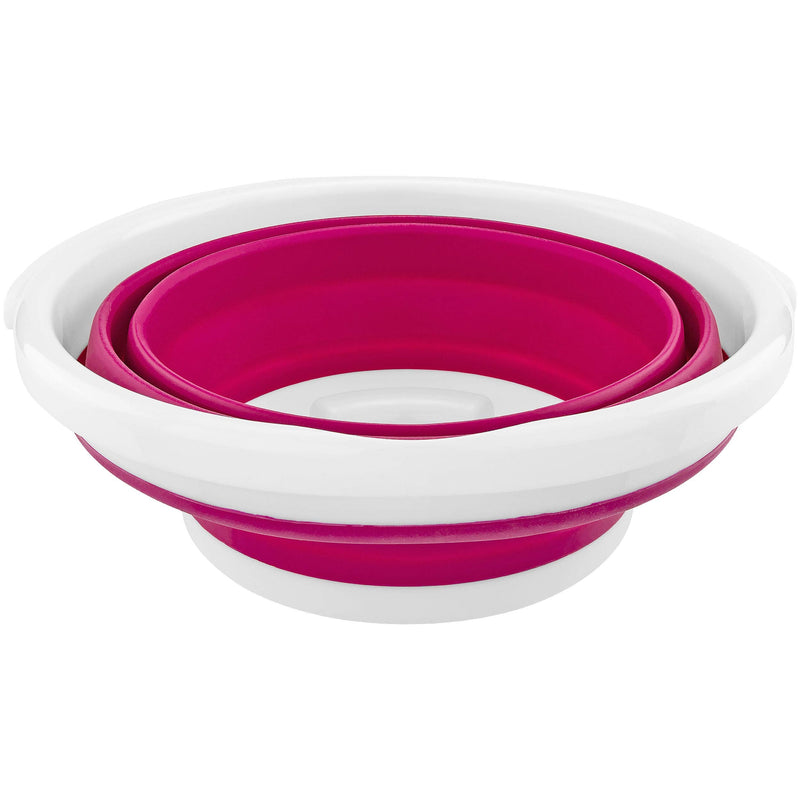 Southern Homewares Foldable Silicone Collapsible 2.65 Gallon Bucket Pink