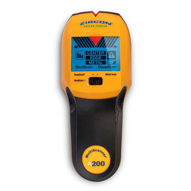 Zircon Multiscanner A200 Electronic Wall Scanner / Metal Detector/ Live AC Wire Detection With SpotLite Pointer Center Finding